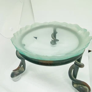 Vintage Salvatore Polizzi Studio Art Glass Sculptured 9.3” Bowl See Description - Picture 1 of 8