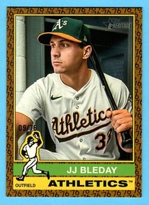 JJ Bleday 2025 Topps Heritage #421 Color del Año SP 9/76 Oakland Athletics - Imagen 1 de 2