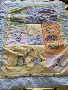 John Lennon Real Love Baby Crib Comforter Quilt Nursery Animals By Carter’s VTG  - Picture 1 of 7