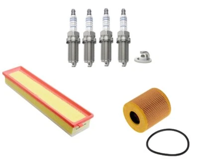 Peugeot Service Kit Fits 307 1.4 16v 88bhp 3A/C Bosch Air Oil Filter Spark Plugs - Image 1 of 4