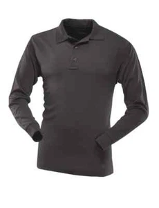 TRU-SPEC 4406 24-7 SERIES MENS XSMALL LONG SLEEVE PERFORMANCE POLO SHIRT BLACK - Picture 1 of 3