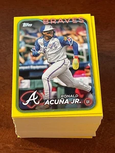 2024 TOPPS SERIES 1 YOU PICK YELLOW HANGER EXCLUSIVE PARALLELS #'S 1-175 ACUNA - Picture 1 of 118