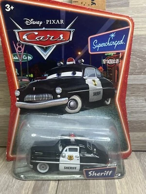 2006 Disney Pixar Cars SHERIFF - Série Supercharged Diecast Novo em folha - Imagem 1 de 3
