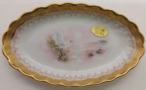 Limoges - Porcelana L'Etoile - Plato pequeño ovalado - 10,5 cm de largo - Imagen 1 de 6