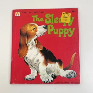 Vintage Children's Book The Sleepy Puppy Tell A Tale Book A Golden Book 1961 - Imagen 1 de 18