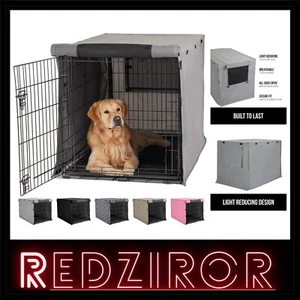 Durable Machine Washable Dog Crate Covers with All-Sides Open Design - Gray - Picture 1 of 11