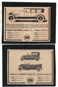 pbb 01 Pubblicità originale 1915 LANCIA 61 THETA 25/35 - due pezzi - Advertising - Imagen 1 de 1