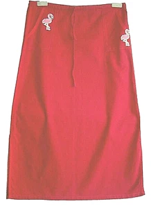  Falda midi Leave Me in Style granate bolsillo apliques abertura S festival vacaciones - Imagen 1 de 9