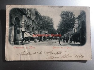 Postkarte Postcard Souvenir De Nice France Avenue De La Gare Animee - Bild 1 von 2