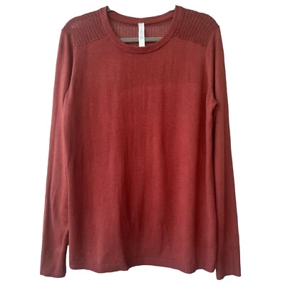 Lululemon Women Sweater Back To Balance Red Rustic Clay Cashmere Touch Sz 10 - Image 1 of 4
