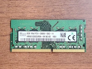 ORIGINAL!! SK HYNIX 8GB 1Rx8 PC4-2666V DDR4 LAPTOP MEMORY RAM HMA81GS6DJR8N-VK - Picture 1 of 2