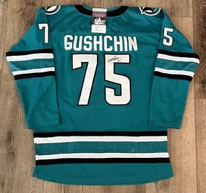 Danil Gushchin Signed Custom San Jose Sharks Jersey JSA Size 54 - Picture 1 of 3