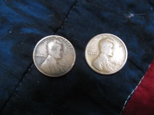 Lote de 2 monedas de centavos Lincoln Wheat 1919 circuladas 95 % cobre - Imagen 1 de 4
