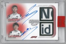 2022 Topps Dynasty Formula 1 PIERRE GASLY YUKI TSUNODA Team Dual Relic Auto 3/5