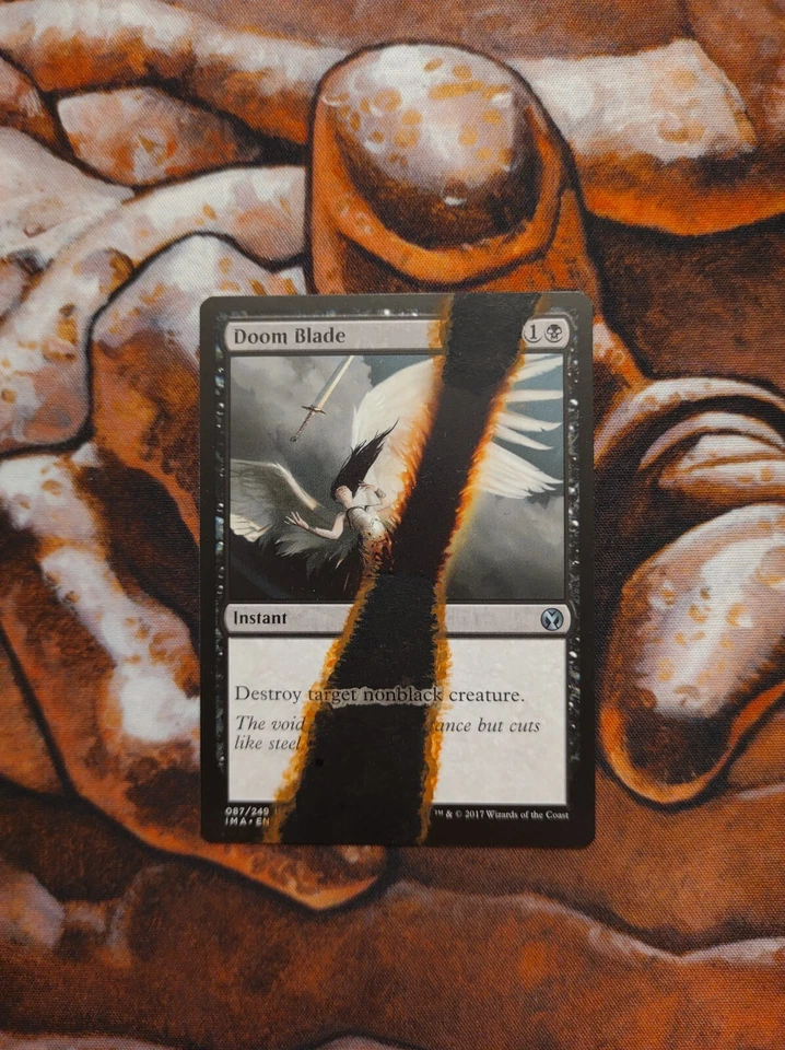Magic the Gathering Doom Blade #2 Hand Painted Unique Custom MTG Alter - Image 1 of 1