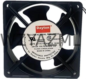 Dayton 105 CFM AC AXIAL FAN 4WT33 240-220V 12038 12CM Aluminum Frame Cooling Fan - Picture 1 of 1