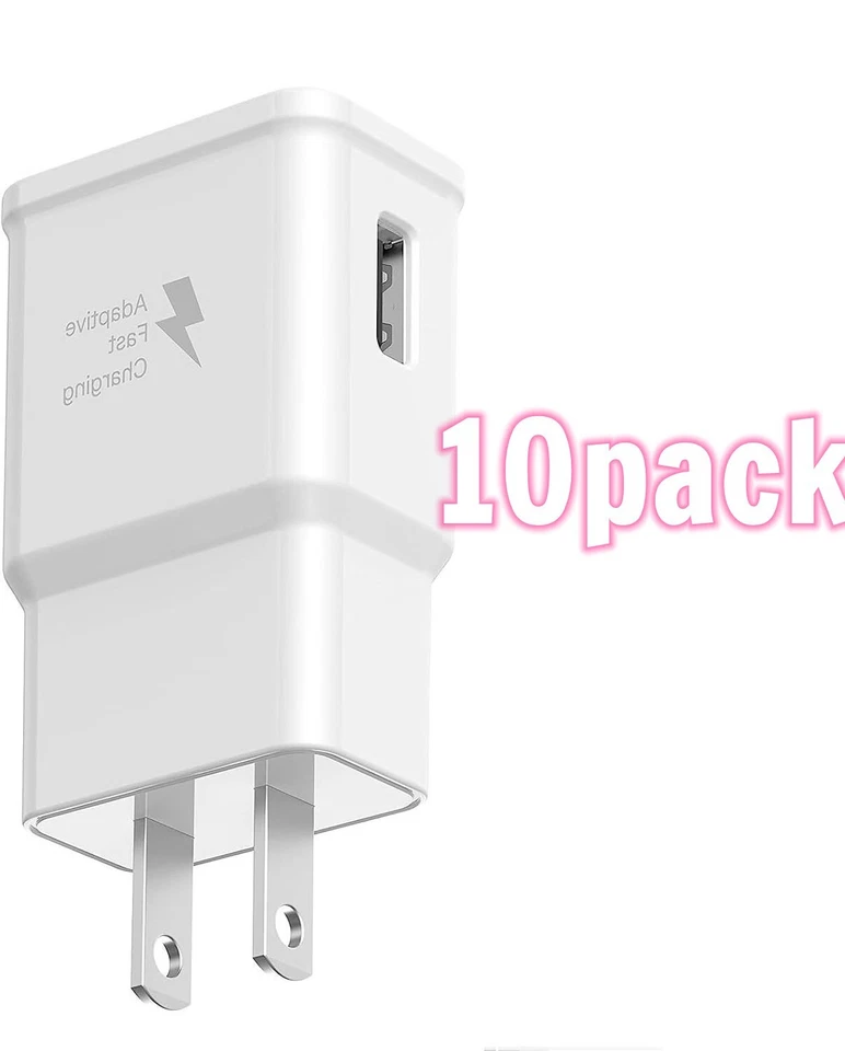 Wholesale Bulk Adaptive Fast USB Wall Charger Block Power Adapter For Samsung LG - Image 1 of 4