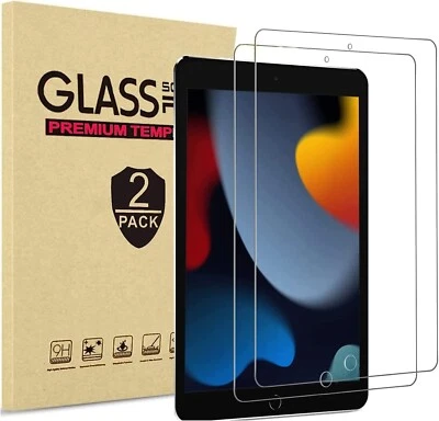 [2 Pack] Tempered Glass Screen Protector For iPad 10.2" 9th 8th 7th Generation - Image 1 of 4