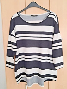 Damen Pulli, Pullover Gr. M schwarz-weiß, 3/4 Arm, von Only - Bild 1 von 4