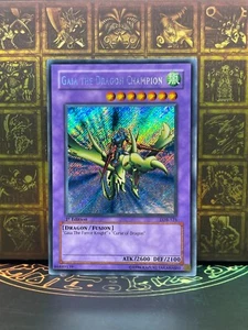 Yugioh Asian English - Gaia the Dragon Champion LOB-125 1st Edition Secret Rare - Picture 1 of 17