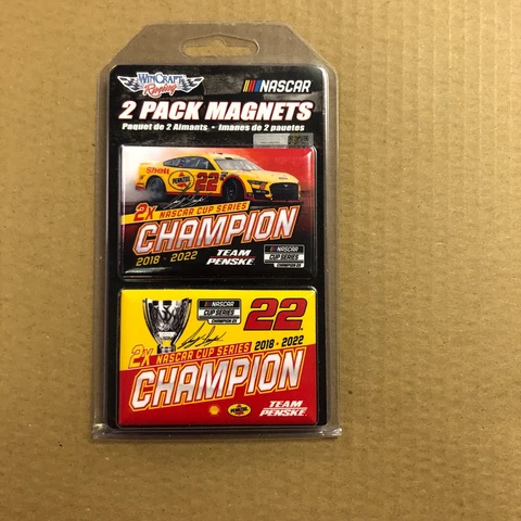 Joey Logano # 22 2018-2022 NASCAR Cup Series Champion (2) Pack Magnets Cover