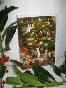 TARJETA DE HADAS MÁGICAS, RECORTANDO EL ÁRBOL EN NAVIDAD - Imagen 1 de 1