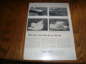AGFA ANSCO Ad Advertisement Vintage Print Ad - What Does Lens-Hawk on a Flat-Top - Picture 1 of 1