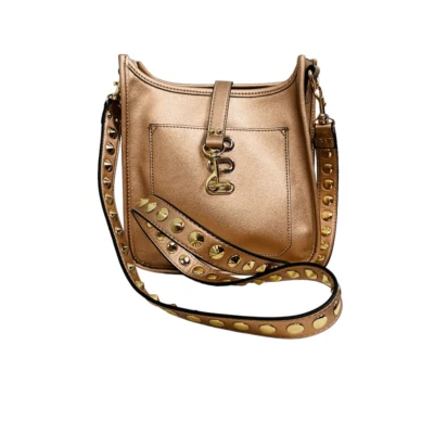 STEVE MADDEN B-Wylie Rose Gold Metal Studded Rock Crossbody Bag Large Purse - Image 1 of 4