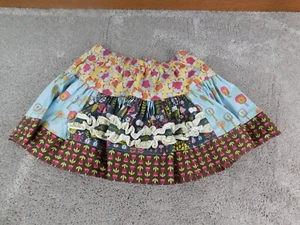 Matilda Jane Skirt Girls 2 Character Counts Ruffled Patchwork Mini Tiered - Picture 1 of 6