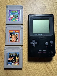 Nintendo Game Boy Pocket BLACK Handheld System + 3 Games - Picture 1 of 6