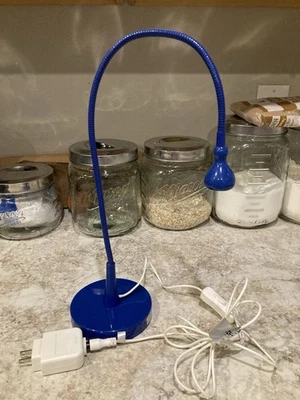 IKEA Jansjo Blue Flexible Gooseneck Lamp LED .  In Perfect Working Order. - Image 1 of 4