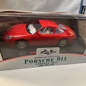 Heritage Mint rot 1997 Porsche 911 Carrera Maßstab 1:24 Diecast Auto Artikel 1555 - Bild 1 von 10