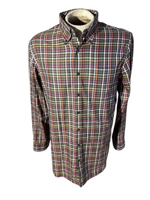 Bobby Jones Men's Plaid Shirt 100% Cotton Size L Brown Button Down EUC - Image 1 of 4