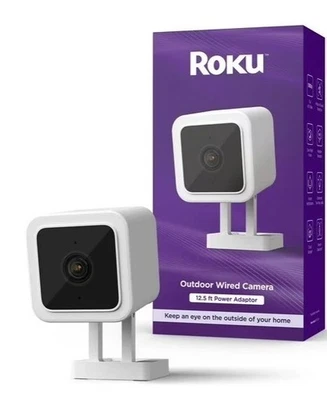 Roku Outdoor Wired Camera SE w/ 12.5FT Power Adapter Security Camera - Image 1 of 2