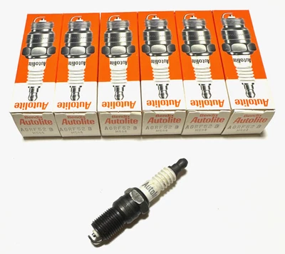 Set of 6 Vintage NOS Autolite Spark Plugs AGRF52-B Made in USA - Image 1 of 2