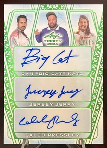 2024 Leaf Trinity Triple Auto Jersey Jerry Caleb Pressley Dan Big Cat Katz /15 - Bild 1 von 2
