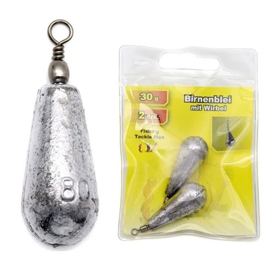 Birnenblei mit Wirbel 3g - 150g | Angelblei Grund Blei Angelgewicht Feedern FTM - Bild 1 von 3