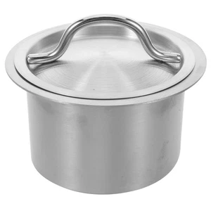  Cubierta de basura empotrada con tapa de residuos de encimera de puerto de entrega integrado - Imagen 1 de 9