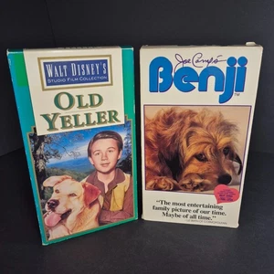 Old Yeller- VHS Walt Disney Studio Film Collection & Benji Video Tapes Lot - Picture 1 of 6