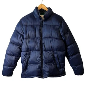 Old Navy Herren Frost Free Puffer Full Zip Jacke Navy Blau Größe Medium - Bild 1 von 7