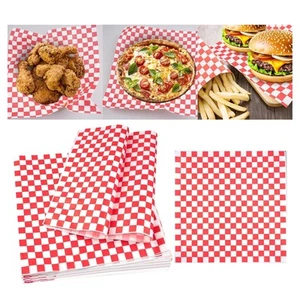 500pcs Feuilles de papier de charcuterie rouges 18 cmx18 cm carré pour - Afbeelding 1 van 7
