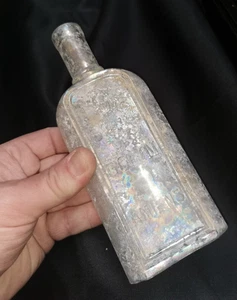 AMIENS . PHARMACIE GODIN . ancienne bouteille , flacon en verre . - Imagen 1 de 3
