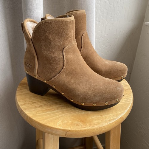 Stivali UGG Cam II donna 8 marroni scamosciati foderati in pelle di pecora 1013599 usati in ottime condizioni