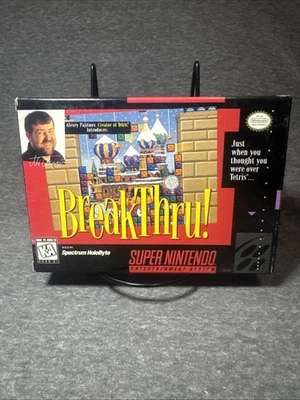 BreakThru Super Nintendo Entertainment System SNES CIB 3 - Image 1 of 4