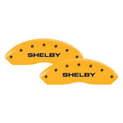 For Ford Mustang 10-14 Caliper Covers Gloss Yellow Caliper Covers w Shelby Foto 1 de 3