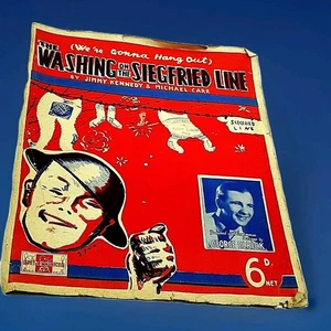 🌟 We're Gonna Hang Out The Washing On The Siegfried Line Sheet Music 1939 Rare - Foto 1 di 4