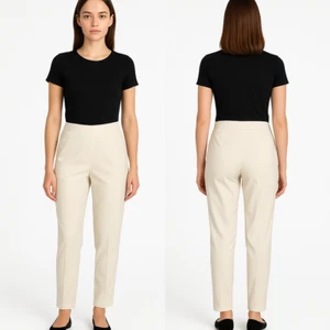 Sportstaff Damen Hose weiß tailliert Größe 42 W28 M Medium High Waist - Bild 1 von 14