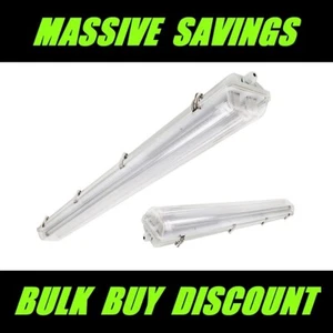 18W 36W 2FT 4FT 600mm 1200mm LED Weatherproof Batten Light Twin Tube Fluorescent - Picture 1 of 3