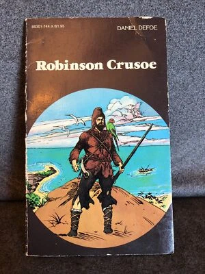 Robinson Crusoe 1984 B&W Pocket Classic Comic Style Paperback Book - Image 1 of 4