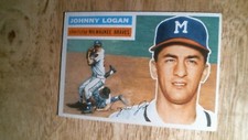 1956 Topps baseball card # 136 Johnny Logan EXNM
